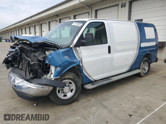2018 Chevrolet Express Cargo Van with VIN 1GCWGAFG7J1912491, listed as a Copart auction lot 47119905 with 142,521 mi miles and Salvage Title. Bid and sale history available at carsss.com. Image 1.