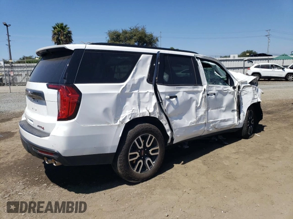 2023 GMC Yukon AT4 with VIN 1GKS2CKL1PR239143, listed as a Copart auction lot 68730574 with 52,679 mi miles and Salvage Title. Bid and sale history available at carsss.com. Image 3.