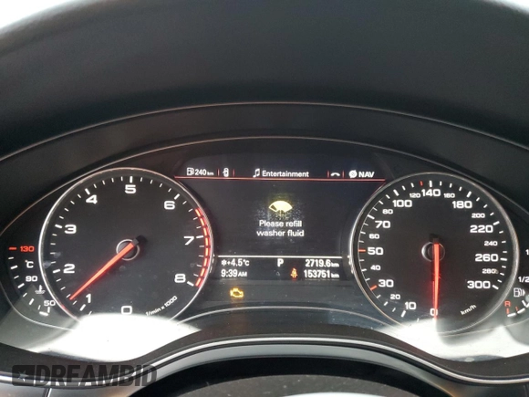 2012 Audi A6 with VIN WAUFGCFCXCN041958, listed as a Copart auction lot 84401704 with 153,751 mi miles and Clean title. Bid and sale history available at DreamBid. Image 9.
