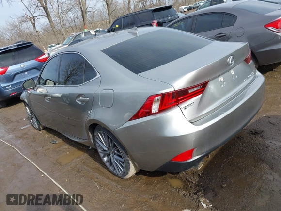 2015 Lexus IS 250 with VIN JTHCF1D29F5020917, listed as a IAAI auction lot 41464618 with 95,808 mi miles and . Bid and sale history available at DreamBid. Image 3.