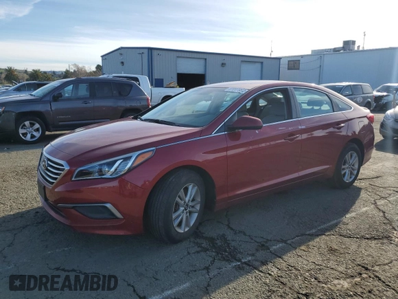 2016 Hyundai Sonata SE with VIN 5NPE24AF9GH323096, listed as a Copart auction lot 87087964 with 52,770 mi miles and Salvage Title. Bid and sale history available at carsss.com. Image 1.