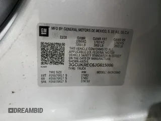 2018 Chevrolet Silverado 1500 LT with VIN 3GCUKREC6JG615006, listed as a Copart auction lot 88089605 with Not Provided miles and Salvage Title. Bid and sale history available at DreamBid. Image 12.