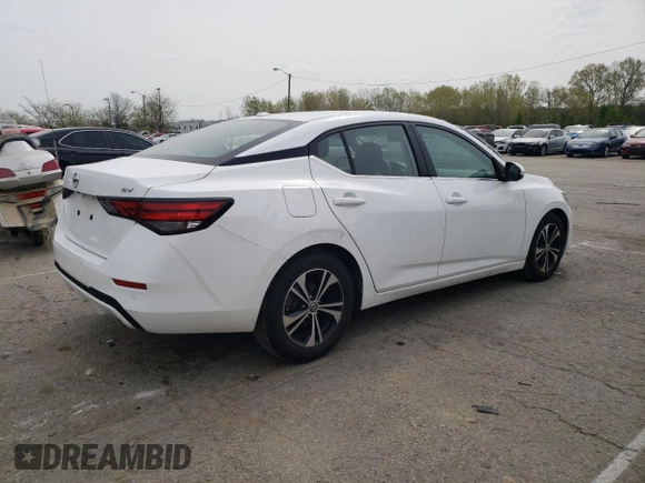 2021 Nissan Sentra SV with VIN 3N1AB8CV3MY274098, listed as a Copart auction lot 53287935 with 65,284 mi miles and Salvage title. Bid and sale history available at DreamBid. Image 3.