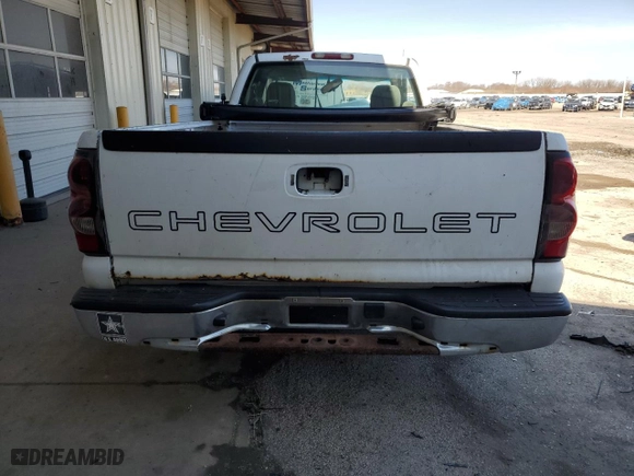 2007 Chevrolet Silverado 1500 Classic Work Truck with VIN 3GCEC14X77G256085, listed as a Copart auction lot 46252525 with 0 mi miles and Salvage Title. Bid and sale history available at carsss.com. Image 6.