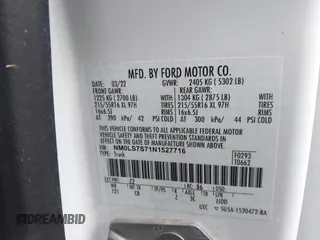 2022 Ford Transit Connect XL z VIN NM0LS7S71N1527716, wystawiony jako IAAI lot #41622930 z przebiegiem 65 838 mil mil oraz . Historia ofert i sprzedaży dostępna na DreamBid. Obrazek 9.