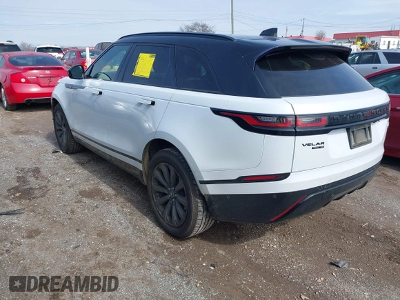 2018 Land Rover Range Rover Velar R-Dynamic SE with VIN SALYL2RX6JA737911, listed as a IAAI auction lot 41597945 with 67,656 mi miles and . Bid and sale history available at DreamBid. Image 3.