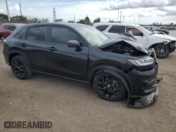 2024 Honda HR-V Sport with VIN 3CZRZ1H57RM755590, listed as a Copart auction lot 88978895 with 5,049 mi miles and Salvage Title. Bid and sale history available at carsss.com. Image 4.