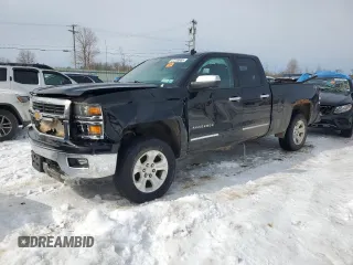 2014 Chevrolet Silverado 1500 LTZ with VIN 1GCVKSECXEZ237970, listed as a Copart auction lot 47239065 with 147,896 mi miles and Salvage Title. Bid and sale history available at DreamBid. Image 1.