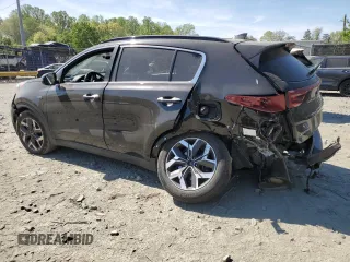 2021 Kia Sportage EX with VIN KNDPNCAC9M7936755, listed as a Copart auction lot 53895995 with 38,386 mi miles and Salvage title. Bid and sale history available at DreamBid. Image 2.