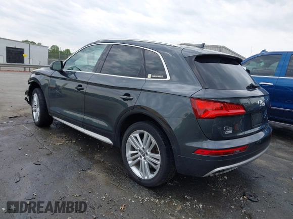2019 Audi Q5 Premium Plus with VIN WA1BNAFY4K2038765, listed as a IAAI auction lot 42042264 with 58,557 mi miles. Bid and sale history available at carsss.com. Image 3.