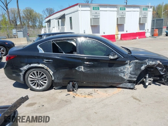 2018 Infiniti Q50 3.0t LUXE with VIN JN1EV7AP8JM357872, listed as a IAAI auction lot 42059854 with 111,640 mi miles. Bid and sale history available at carsss.com. Image 12.