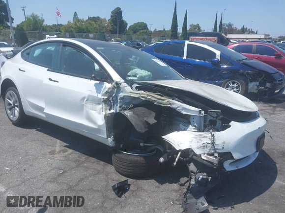 2023 Tesla Model 3 with VIN 5YJ3E1EA6PF460054, listed as a IAAI auction lot 41231368 with 29,437 mi miles and . Bid and sale history available at DreamBid. Image 1.
