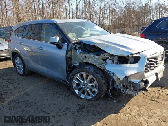 2023 Toyota Highlander Hybrid Limited with VIN 5TDXBRCH8PS122997, listed as a IAAI auction lot 41410080 with 29,647 mi miles and . Bid and sale history available at DreamBid. Image 1.