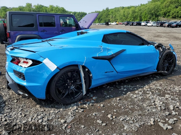 2023 Chevrolet Corvette 3LZ with VIN 1G1YF3D37P5604867, listed as a Copart auction lot 60778945 with 4,758 mi miles and Salvage title. Bid and sale history available at DreamBid. Image 3.