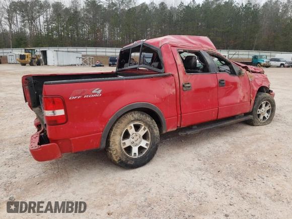 2005 Ford F-150 XLT with VIN 1FTPW14545KD00936, listed as a Copart auction lot 48127085 with 239,043 mi miles and Salvage Title. Bid and sale history available at carsss.com. Image 3.