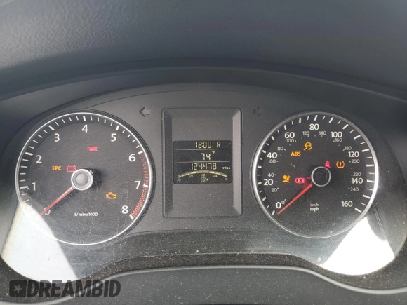 2012 Volkswagen Jetta SE with VIN 3VWDP7AJ2CM311442, listed as a Copart auction lot 55118825 with 124,478 mi miles and Salvage title. Bid and sale history available at DreamBid. Image 9.