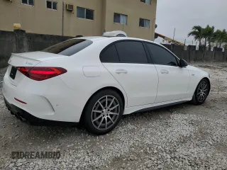 2024 Mercedes-Benz C 43 AMG z VIN W1KAF8HB8RR228611, wystawiony jako Copart lot #42020315 z przebiegiem 1 161 mil mil oraz Szkoda całkowita • Salvage title. Historia ofert i sprzedaży dostępna na DreamBid. Obrazek 3.