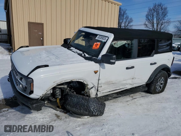 2021 Ford Bronco with VIN 1FMEE5DP6MLA68783, listed as a Copart auction lot 88389835 with 42,548 mi miles and Salvage Title. Bid and sale history available at DreamBid. Image 1.