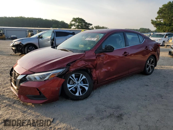 2021 Nissan Sentra SV with VIN 3N1AB8CV2MY220761, listed as a Copart auction lot 61938215 with 88,477 mi miles and Salvage title. Bid and sale history available at DreamBid. Image 1.