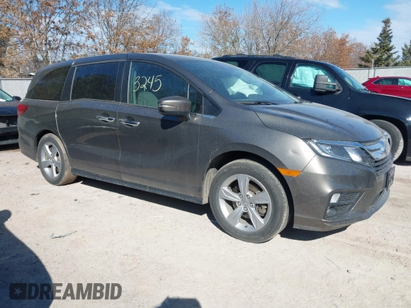 2019 Honda Odyssey EX with VIN 5FNRL6H57KB023443, listed as a IAAI auction lot 41813245 with 84,591 mi miles. Bid and sale history available at carsss.com. Image 1.