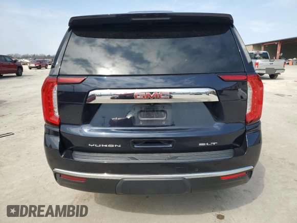 2021 GMC Yukon SLT with VIN 1GKS2BKD7MR199116, listed as a Copart auction lot 45635135 with 58,069 mi miles and Salvage Title. Bid and sale history available at carsss.com. Image 6.