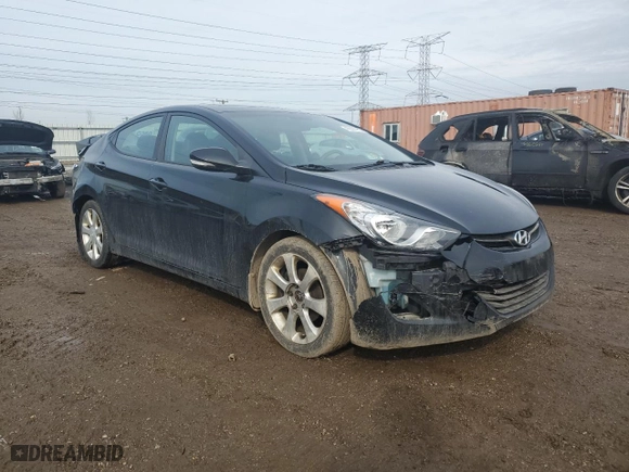 2012 Hyundai Elantra Limited with VIN 5NPDH4AE3CH144290, listed as a Copart auction lot 46850955 with 151,302 mi miles and Salvage Title. Bid and sale history available at carsss.com. Image 4.