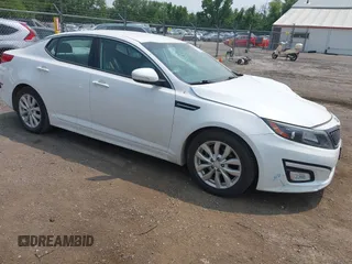 2015 Kia Optima LX with VIN 5XXGM4A71FG356034, listed as a IAAI auction lot 42402142 with 131,376 mi miles and . Bid and sale history available at DreamBid. Image 1.