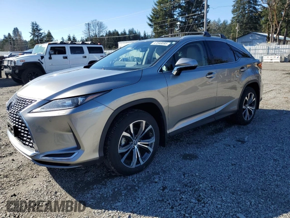 2021 Lexus RX with VIN 2T2HGMDA3MC060984, listed as a Copart auction lot 47040095 with 35,983 mi miles and Salvage Title. Bid and sale history available at carsss.com. Image 1.