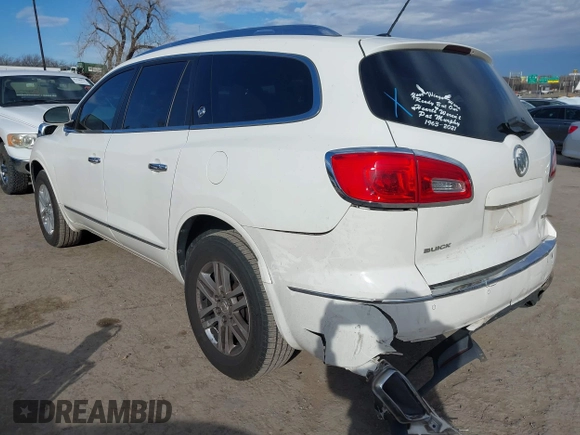 2014 Buick Enclave Convenience with VIN 5GAKRAKDXEJ140211, listed as a IAAI auction lot 41345568 with 123,121 mi miles. Bid and sale history available at carsss.com. Image 3.