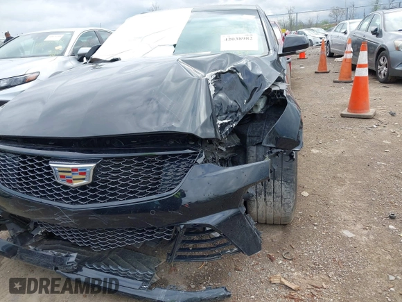 2023 Cadillac CT4-V Blackwing with VIN 1G6DL5RP9P0410802, listed as a IAAI auction lot 42038982 with 21,257 mi miles and . Bid and sale history available at DreamBid. Image 6.