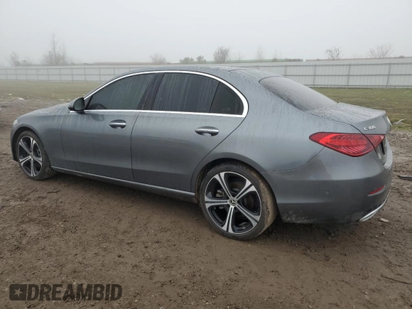 2024 Mercedes-Benz C 300 with VIN W1KAF4GB3RR183748, listed as a Copart auction lot 46679855 with Not Provided miles and Salvage Title. Bid and sale history available at carsss.com. Image 2.