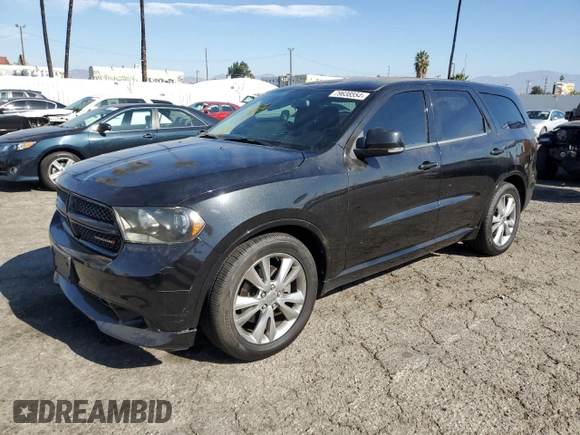 2012 Dodge Durango R/T with VIN 1C4SDHCT4CC362045, listed as a Copart auction lot 79638554 with 121,586 mi miles and Salvage title. Bid and sale history available at DreamBid. Image 1.