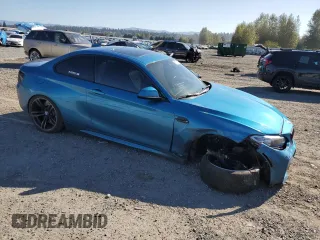 2017 BMW M2 with VIN WBS1H9C56HV886695, listed as a Copart auction lot 69318424 with 37,032 mi miles and Salvage Title. Bid and sale history available at carsss.com. Image 4.