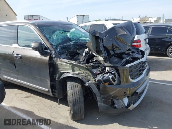 2023 Kia Telluride S with VIN 5XYP6DGC0PG334800, listed as a IAAI auction lot 42078611 with 27,486 mi miles and . Bid and sale history available at DreamBid. Image 6.