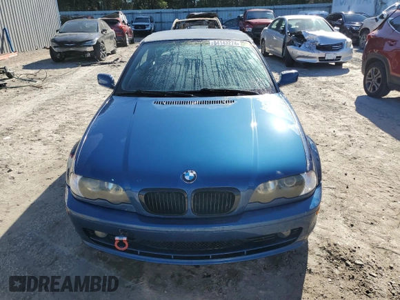 2001 BMW 3 Series 325Ci with VIN WBABS33421JY55178, listed as a Copart auction lot 84143274 with 172,653 mi miles and Salvage Title. Bid and sale history available at carsss.com. Image 5.