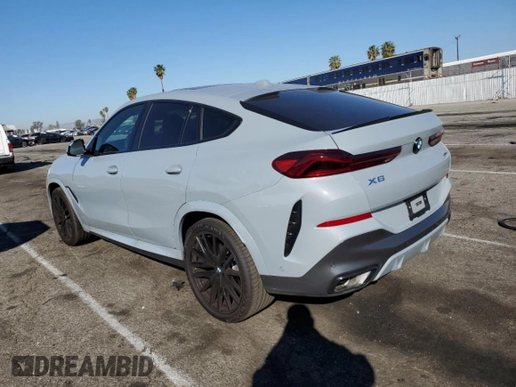 2025 BMW X6 xDrive40i with VIN 5UX33EX07S9Y53337, listed as a Copart auction lot 46340085 with 1,609 mi miles and Salvage Title. Bid and sale history available at carsss.com. Image 2.