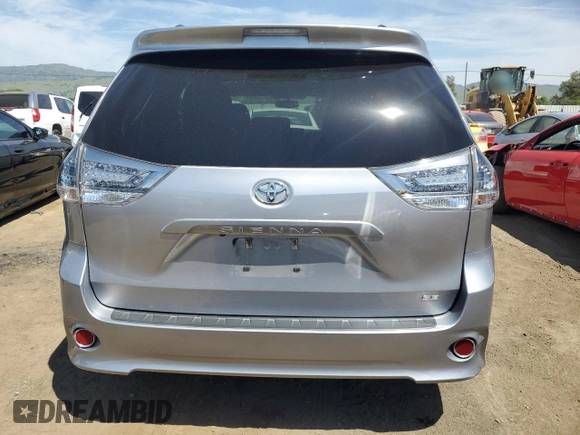 2017 Toyota Sienna SE with VIN 5TDXZ3DC1HS779282, listed as a Copart auction lot 54265745 with 44,395 mi miles and Salvage title. Bid and sale history available at DreamBid. Image 6.