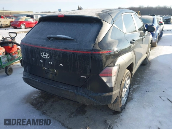 2025 Hyundai Kona SE with VIN KM8HACAB5SU213115, listed as a IAAI auction lot 41535505 with 4,906 mi miles. Bid and sale history available at carsss.com. Image 4.