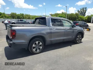 2017 Honda Ridgeline RTL-E with VIN 5FPYK3F74HB027130, listed as a Copart auction lot 60146905 with 99,964 mi miles and Salvage title. Bid and sale history available at DreamBid. Image 3.