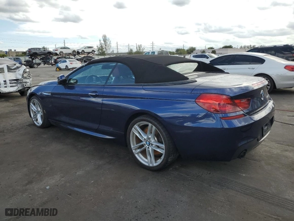 2017 BMW 6 Series 640i with VIN WBA6F1C52HGT83459, listed as a Copart auction lot 87805735 with 18,516 mi miles and Salvage Title. Bid and sale history available at carsss.com. Image 2.
