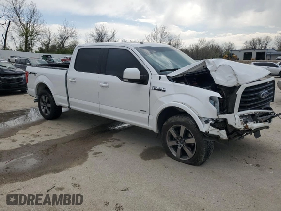 2017 Ford F-150 XL with VIN 1FTFW1EG1HFA28306, listed as a Copart auction lot 52254815 with 0 mi miles and Salvage Title. Bid and sale history available at carsss.com. Image 4.