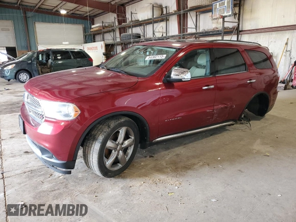 2013 Dodge Durango Citadel z VIN 1C4RDJEG9DC655575, wystawiony jako Copart lot #54382115 z przebiegiem 166 453 mil mil oraz Szkoda całkowita • Salvage title. Historia ofert i sprzedaży dostępna na DreamBid. Obrazek 1.