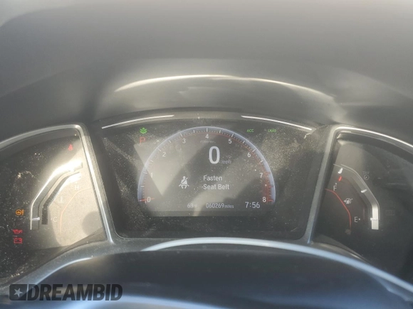 2019 Honda Civic Sport with VIN 19XFC2F86KE005255, listed as a Copart auction lot 56066665 with 60,269 mi miles and Salvage title. Bid and sale history available at DreamBid. Image 9.