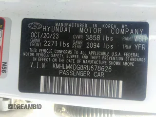 2024 Hyundai Elantra SEL z VIN KMHLM4DG8RU678626, wystawiony jako IAAI lot #42794258 z przebiegiem 53 871 mil mil oraz . Historia ofert i sprzedaży dostępna na DreamBid. Obrazek 9.