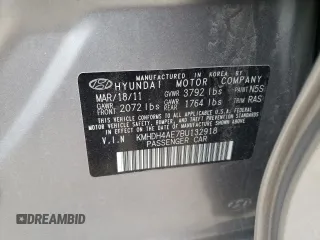 2011 Hyundai Elantra GLS с VIN KMHDH4AE7BU132918, выставлен на аукционе Copart как лот 54551565 с пробегом 164 322 миль миль и Списание • Salvage title. История ставок и продаж доступна на DreamBid. Изображение 12.