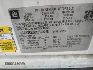 2014 Buick Enclave Premium with VIN 5GAKVCKD3EJ173266, listed as a IAAI auction lot 41820584 with 175,017 mi miles and . Bid and sale history available at DreamBid. Image 9.