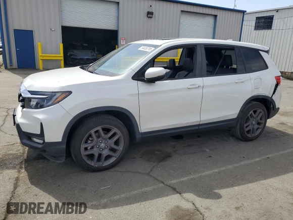 2022 Honda Passport EX-L with VIN 5FNYF7H57NB005568, listed as a Copart auction lot 54406795 with 25,681 mi miles and Salvage title. Bid and sale history available at DreamBid. Image 1.