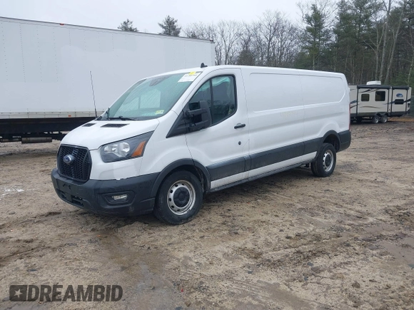 2023 Ford Transit Cargo with VIN 1FTBR1Y80PKA22691, listed as a IAAI auction lot 41789744 with 35,748 mi miles and . Bid and sale history available at DreamBid. Image 2.