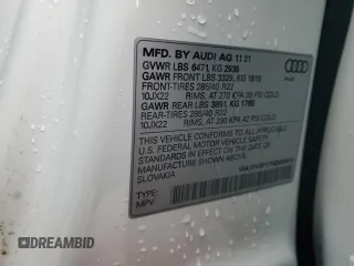 2022 Audi Q8 Prestige with VIN WA1FVBF17ND009814, listed as a Copart auction lot 83627874 with 16,294 mi miles and Salvage Title. Bid and sale history available at carsss.com. Image 12.