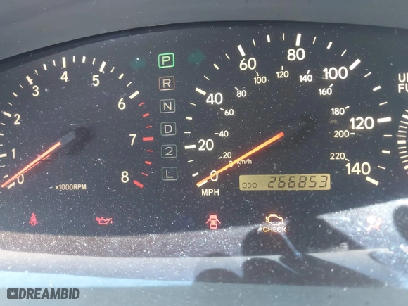 2001 Lexus ES 300 with VIN JT8BF28G210304595, listed as a IAAI auction lot 41885816 with 266,853 mi miles. Bid and sale history available at carsss.com. Image 7.